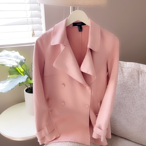 Forever 21 Jackets & Blazers - Pink Double-Breasted Jacket by Forever 21